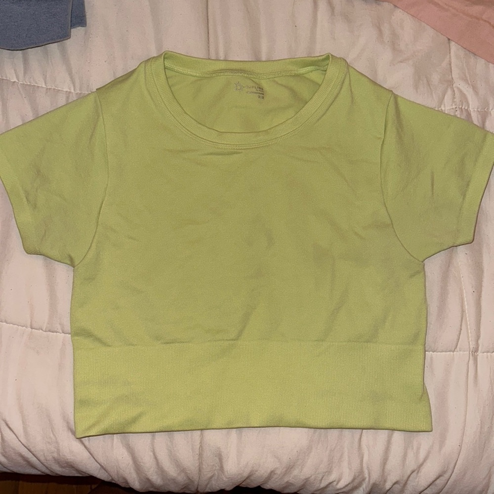 Neon Green Active Wear Top